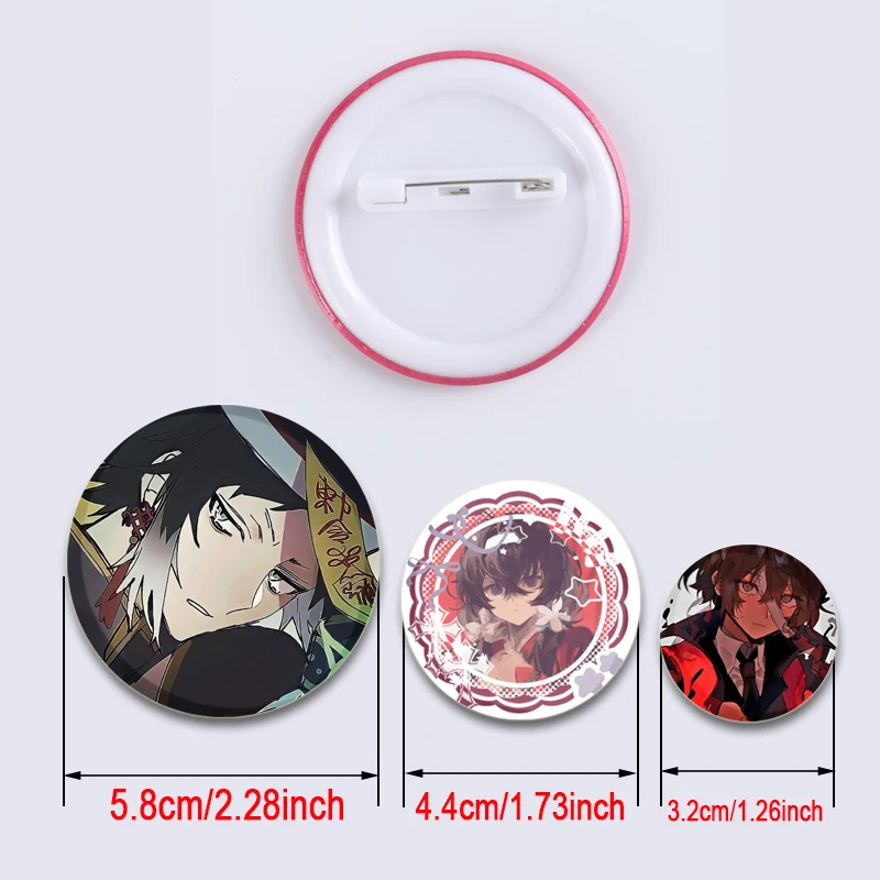 Nakajima Atsushi Dazai Osamu Ryunosuke Akutagawa Izumi Kyouka Nakahara Chuya Cute Brooch Pins Comic Characters Badge on Backpack