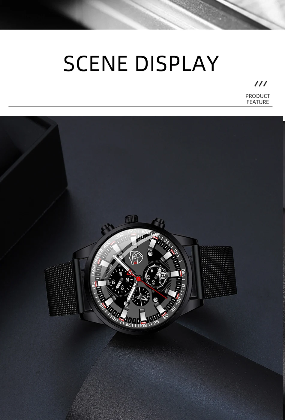 DEYROS Luxury Mens Business Quartz Wristwatch Calendar Fashion Men Casual Sports Watch for Men Gift