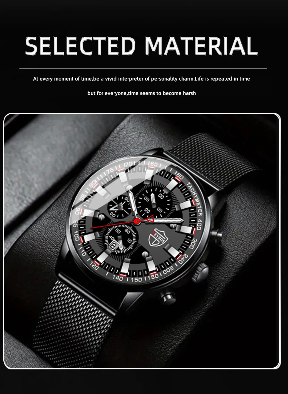 DEYROS Luxury Mens Business Quartz Wristwatch Calendar Fashion Men Casual Sports Watch for Men Gift