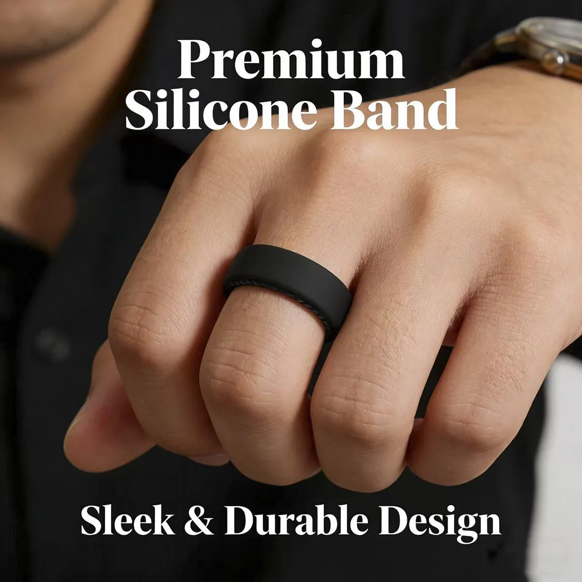 4pcs/set Breathable Comfort Silicone Ring Gift For Men Male Boy Father Sports Sporty Jewelry Daily Outdoor Working Running