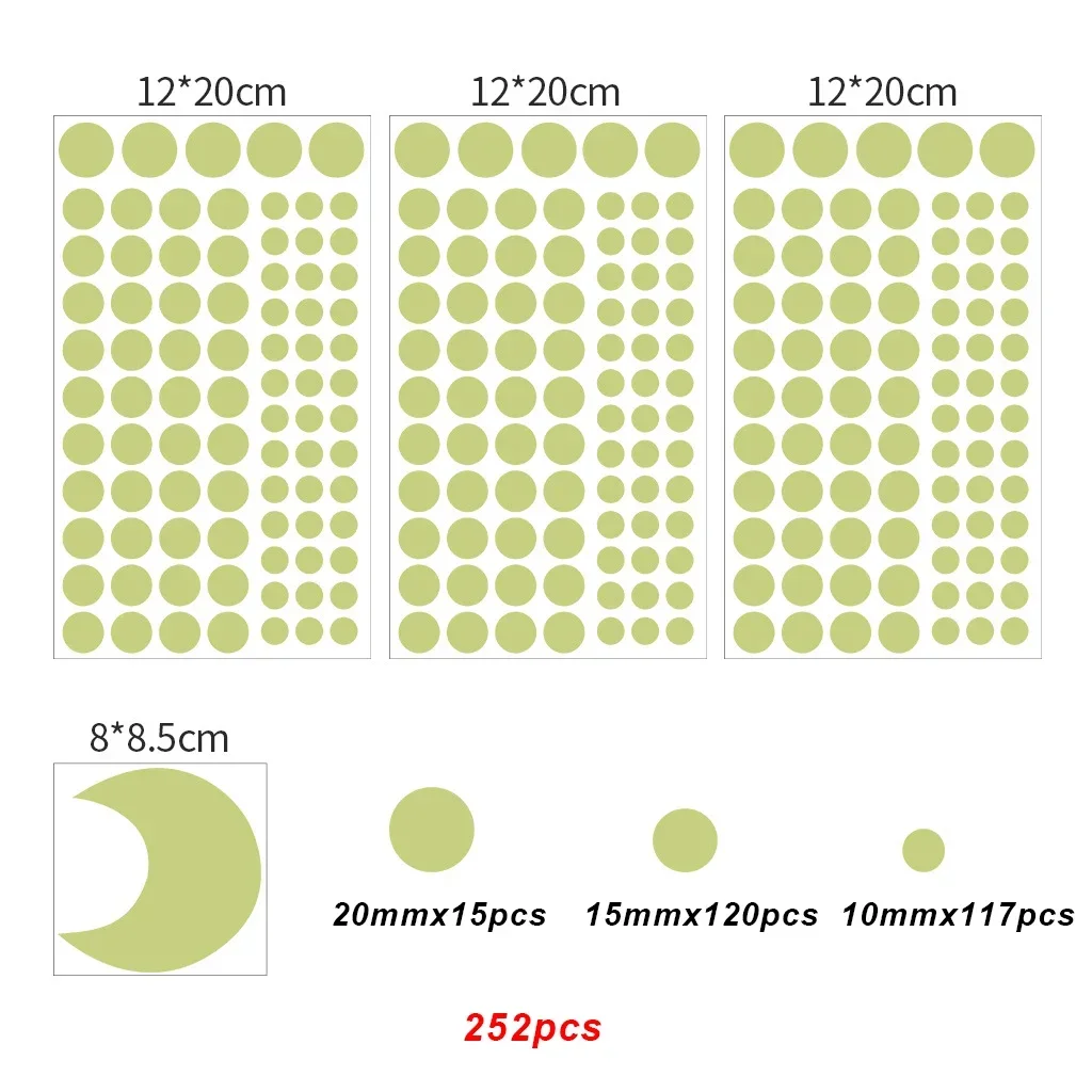 Luminous Moon Stars Wall Stickers for Kids Room Bedroom Decor Glow in the Dark Earth Wall Decals Noctilucent Stickers Home Decor