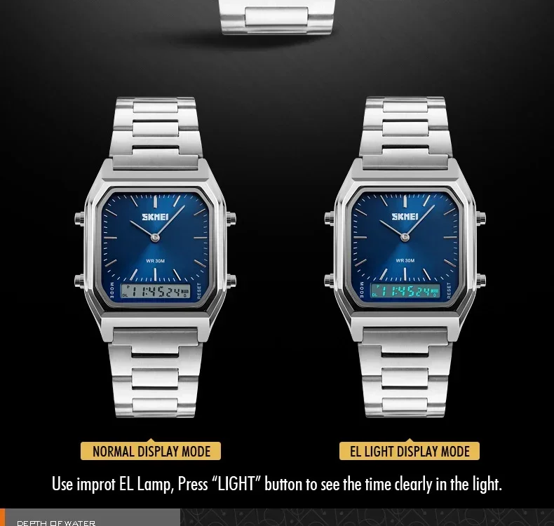 SKMEI 1220 Quartz Wristwatches relogio masculino Fashion Casual Watch Men Digital Dual Time Sports Chronograph 3bar Waterproof