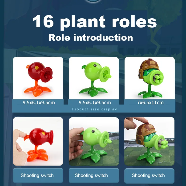 New Role PLANTS VS ZOMBIES 2 PVZ Toys Full Set Gift For Boys Box-packed Children's Dolls Action Figure Model Present Map