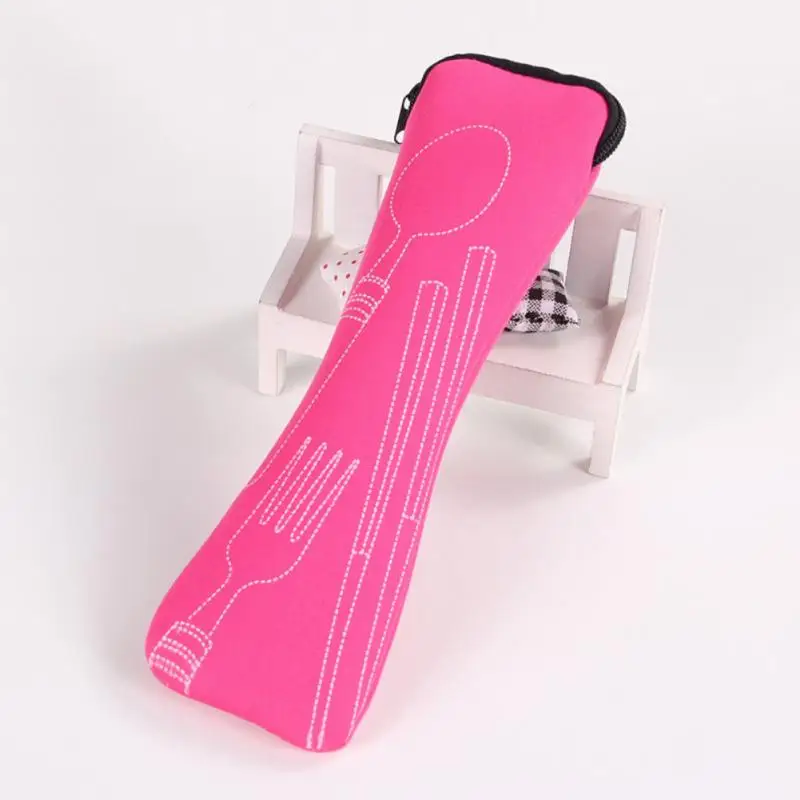 1PC Portable Cutlery Bag Cutlery Bag Cutlery Bag Travel Packaging Storage Box Cutlery Picnic Fork Spoon Bag