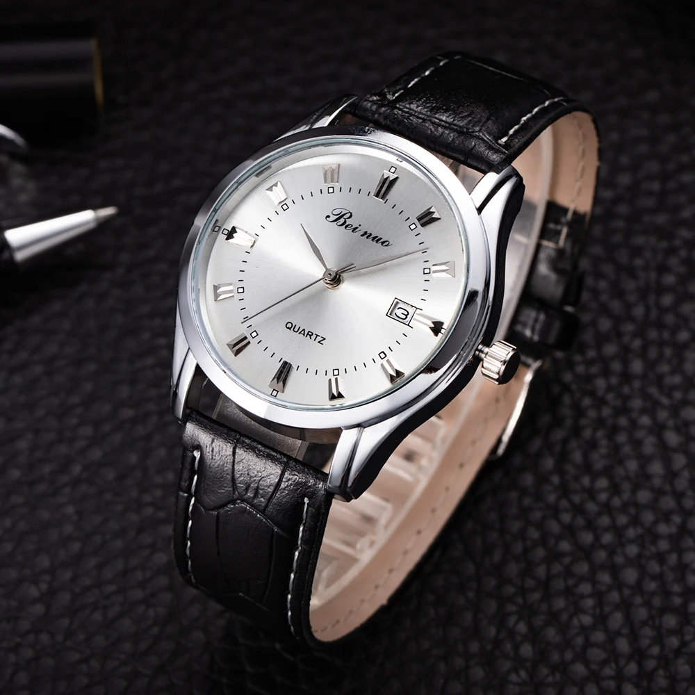 Top Brand Men's Watches Luxury Simple Quartz Wrist Watches for Men Leather Belt Fashion Business Male Clock Relogios Masculino