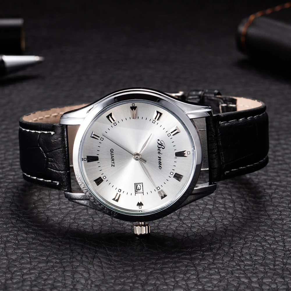 Top Brand Men's Watches Luxury Simple Quartz Wrist Watches for Men Leather Belt Fashion Business Male Clock Relogios Masculino