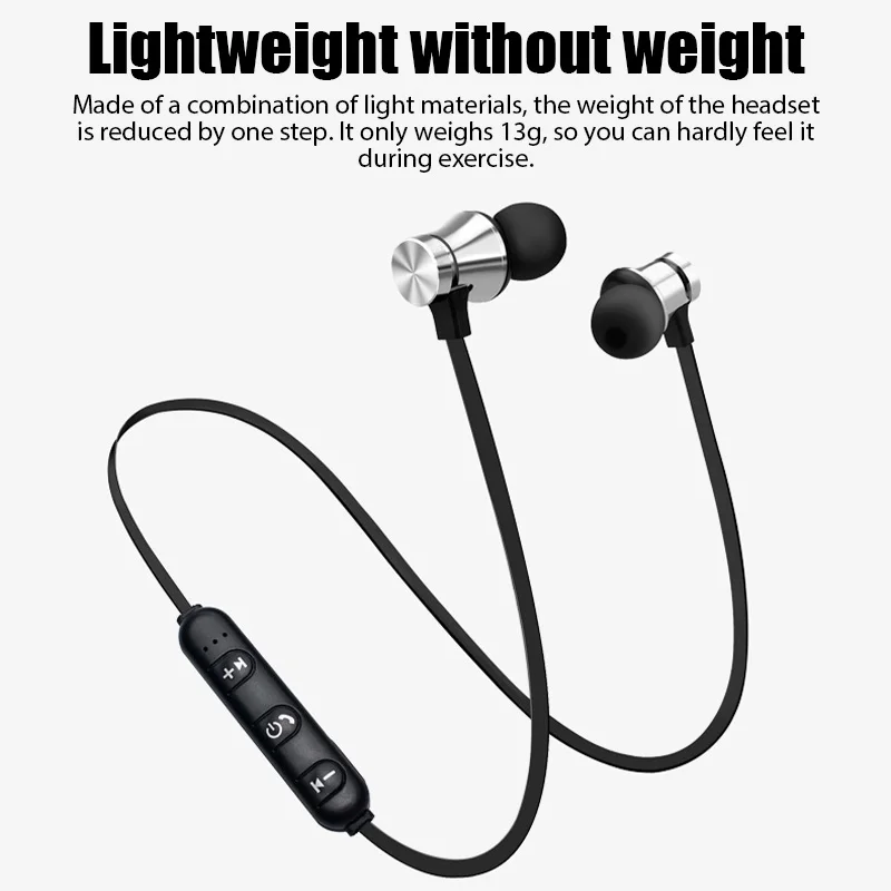 XT11 Bluetooth 4.2 Wireless Earphone Sports Headset Waterproof Earbuds Neckband Magnetic Headphone With Mic For Samrtphones
