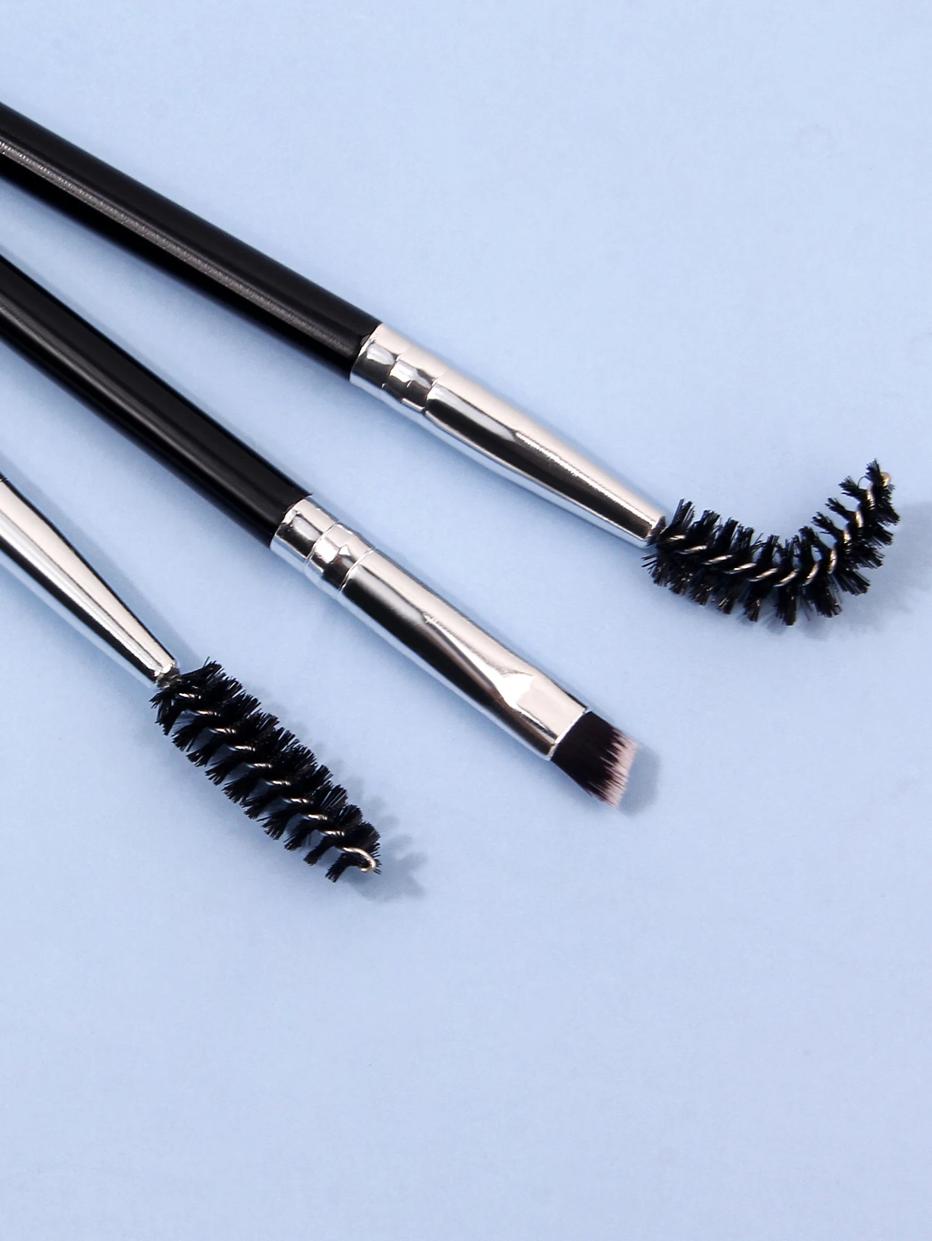 3PCS Professional Single Double End Angle Eyebrow Eyelash Makeup Brush High Quality Eyebrow Pencil Eyeliner Brush