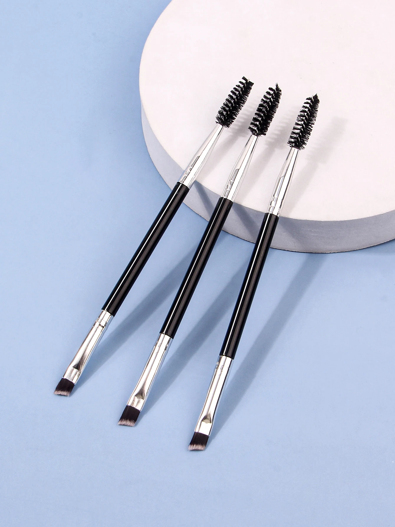 3PCS Professional Single Double End Angle Eyebrow Eyelash Makeup Brush High Quality Eyebrow Pencil Eyeliner Brush