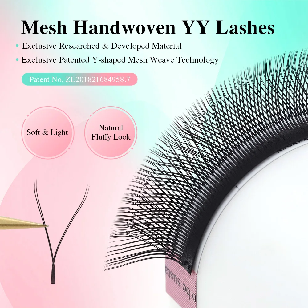 NAGARAKU YY Shape Double/Three Split Tips Triple Top Interlaced Root Eyelash Extensions Eyelashes