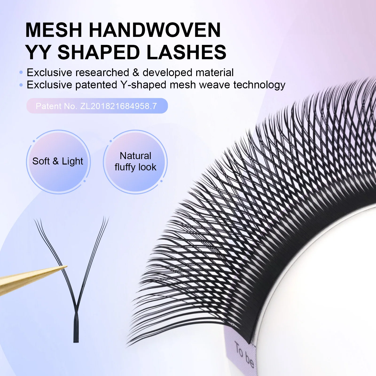 NAGARAKU YY Shape Double/Three Split Tips Triple Top Interlaced Root Eyelash Extensions Eyelashes