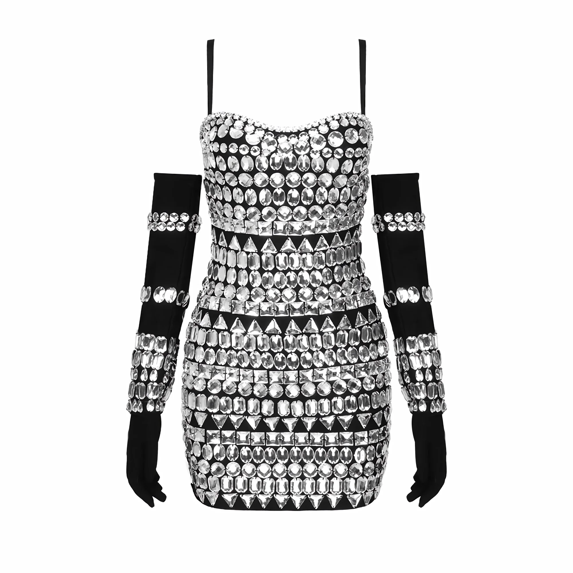Hand Beaded Bandage Dresses for Women Parties Crystal Embellished Beading Mini Evening Dress Women Bodycon Prom Party Dresses