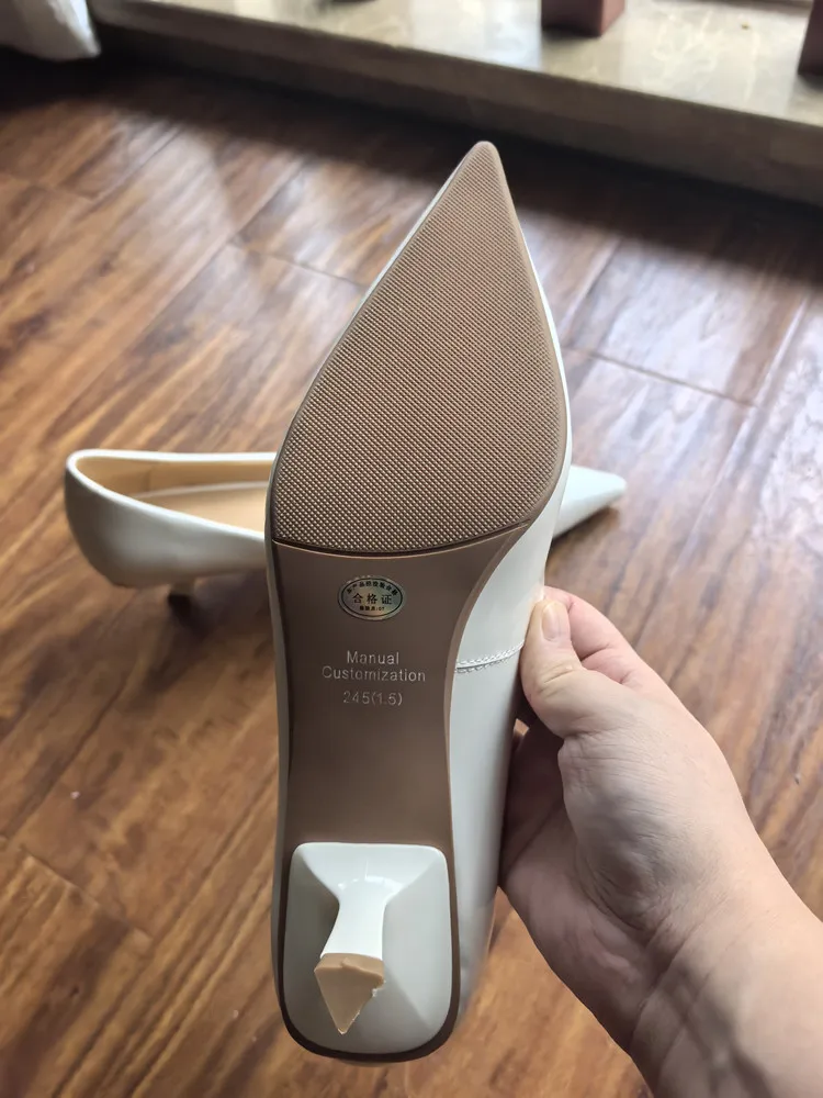 MKKHOU Fashion Pumps New High Quality Real Leather Simple Pointed Shallow Elegant High Heels Daily Commuter Women Shoes