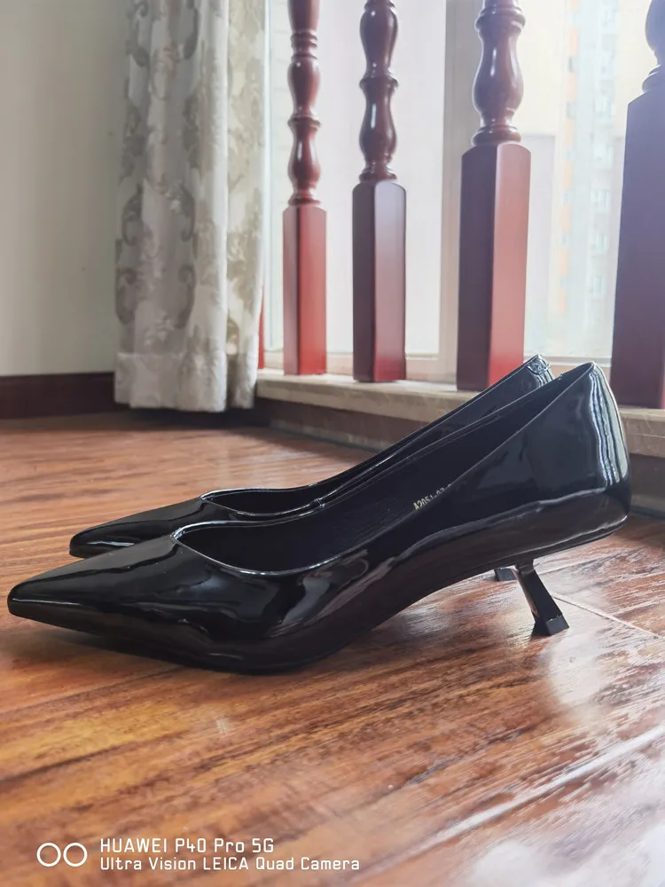 MKKHOU Fashion Pumps New High Quality Real Leather Simple Pointed Shallow Elegant High Heels Daily Commuter Women Shoes