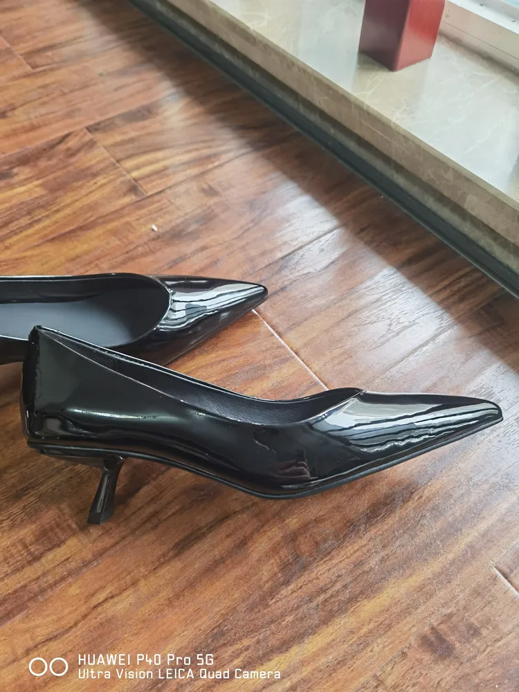 MKKHOU Fashion Pumps New High Quality Real Leather Simple Pointed Shallow Elegant High Heels Daily Commuter Women Shoes