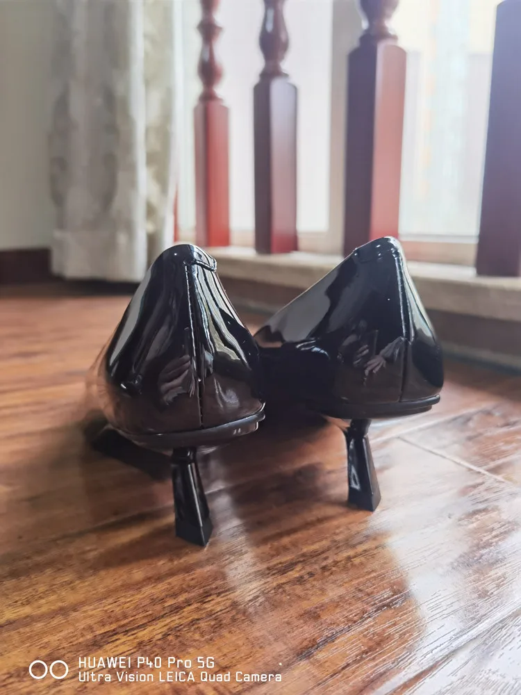 MKKHOU Fashion Pumps New High Quality Real Leather Simple Pointed Shallow Elegant High Heels Daily Commuter Women Shoes
