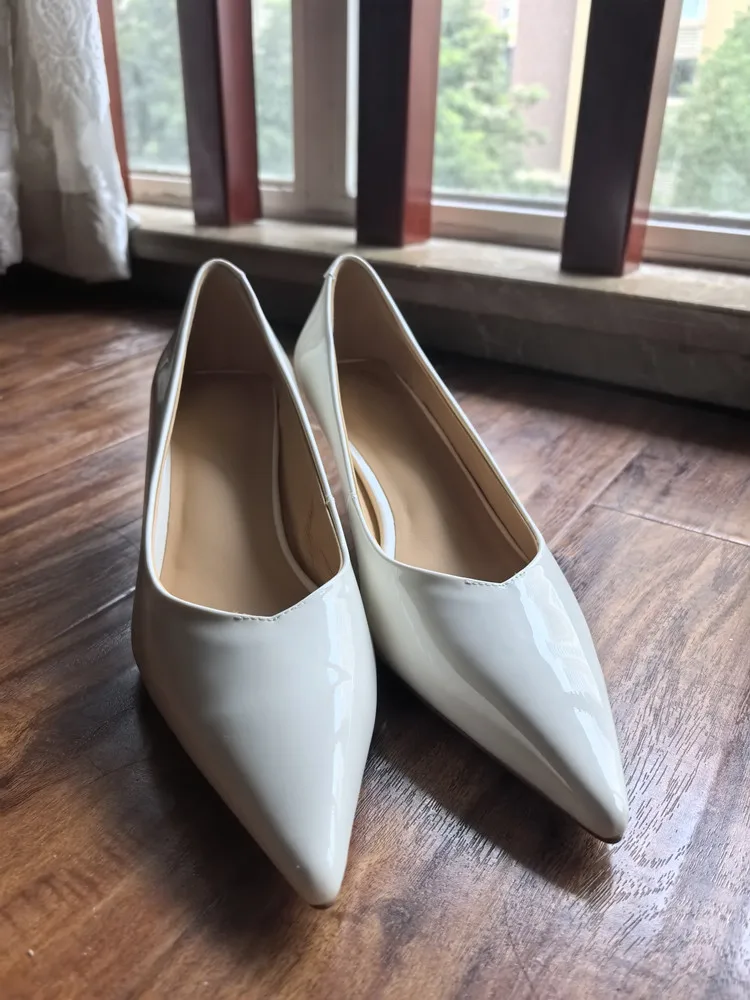 MKKHOU Fashion Pumps New High Quality Real Leather Simple Pointed Shallow Elegant High Heels Daily Commuter Women Shoes
