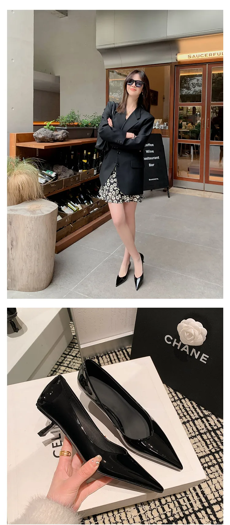 MKKHOU Fashion Pumps New High Quality Real Leather Simple Pointed Shallow Elegant High Heels Daily Commuter Women Shoes