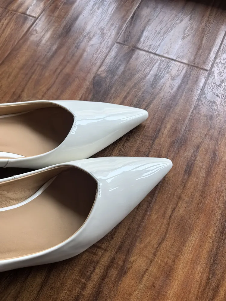 MKKHOU Fashion Pumps New High Quality Real Leather Simple Pointed Shallow Elegant High Heels Daily Commuter Women Shoes