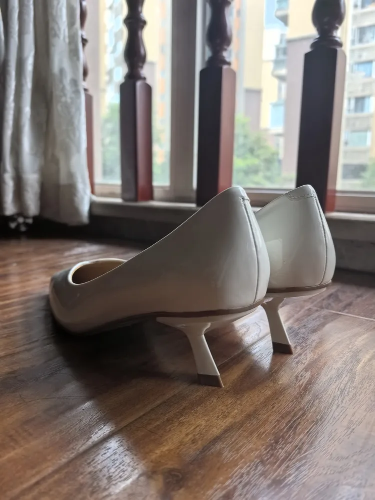 MKKHOU Fashion Pumps New High Quality Real Leather Simple Pointed Shallow Elegant High Heels Daily Commuter Women Shoes