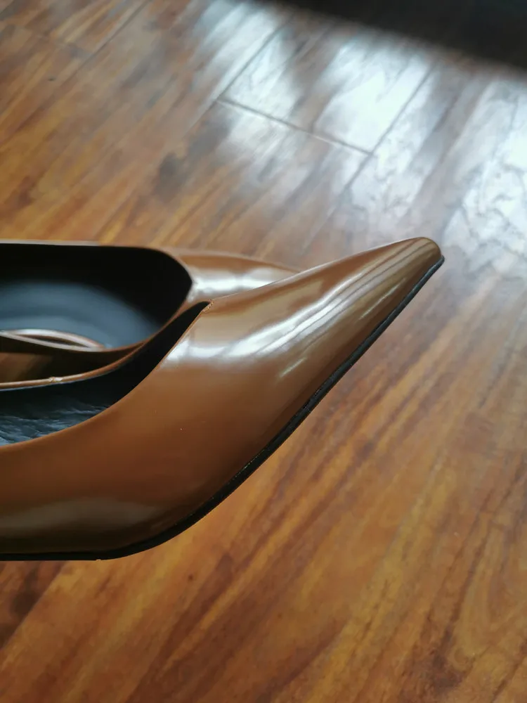 MKKHOU Fashion Pumps New High Quality Real Leather Simple Pointed Shallow Elegant High Heels Daily Commuter Women Shoes