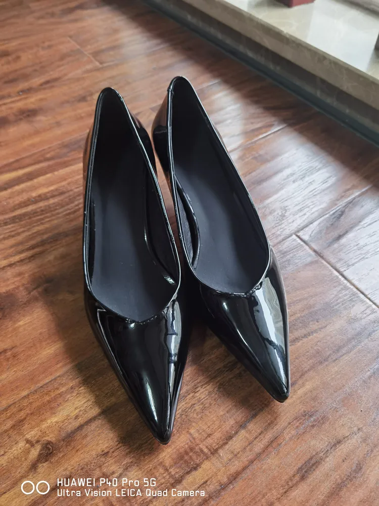 MKKHOU Fashion Pumps New High Quality Real Leather Simple Pointed Shallow Elegant High Heels Daily Commuter Women Shoes