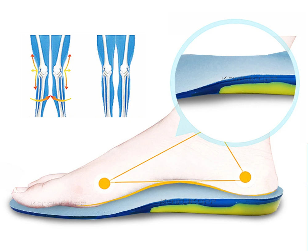 Sport Running Silicone Gel Insoles For Feet Man Women Massaging Shock Absorption Orthopedic Soles Relieve Heel Spur Pain Pad