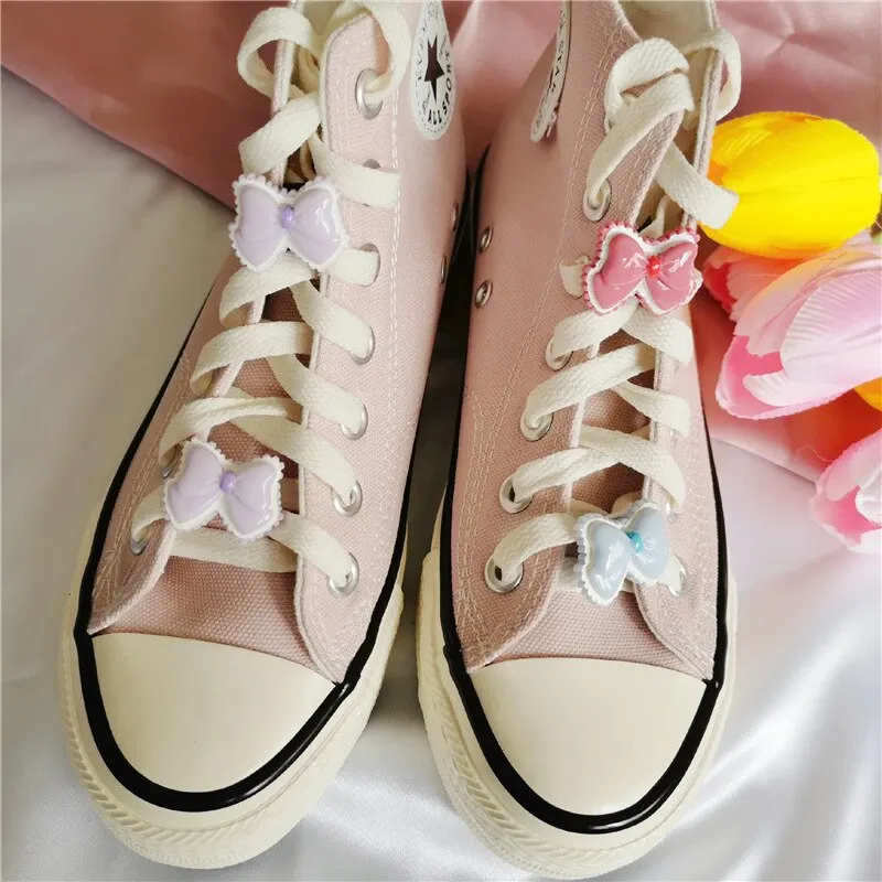 New 1pcs DIY Bow Shoe Buckle Girls and Children's DIY Shoes Accessories Trend Creative Shoelaces Decorative Shoes Accessories