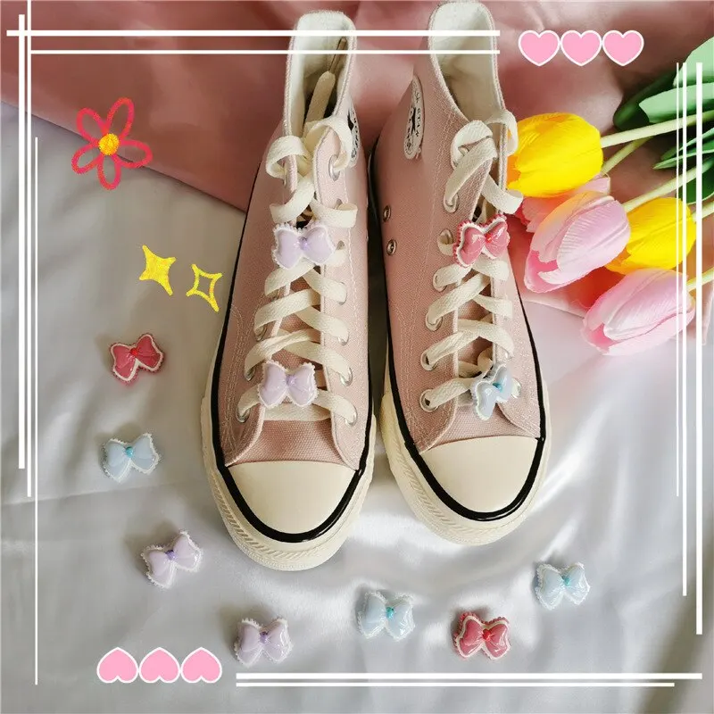 New 1pcs DIY Bow Shoe Buckle Girls and Children's DIY Shoes Accessories Trend Creative Shoelaces Decorative Shoes Accessories