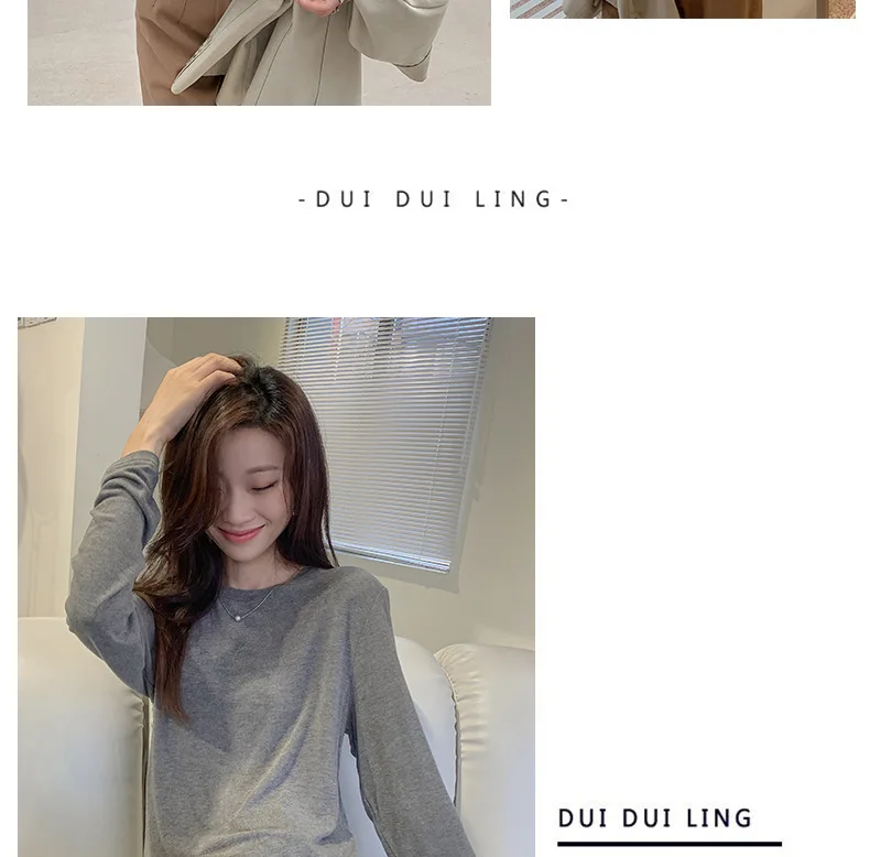 Soft Viscose Knitted Woman T-shirts Vintage Casual Loose Long Sleeve Harajuku Streetwear Women Tops 122723WTA