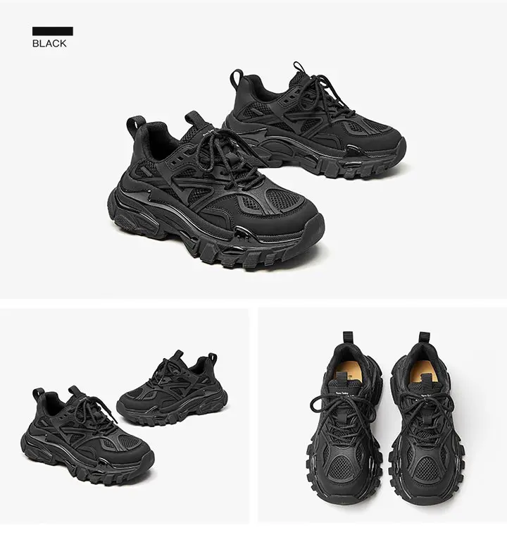 BEAUTODAY Casual Massive Sneakers Women Mesh Breathable Solid Color Round Toe Trainers Chunky Sole Female Shoes Handmade A29448