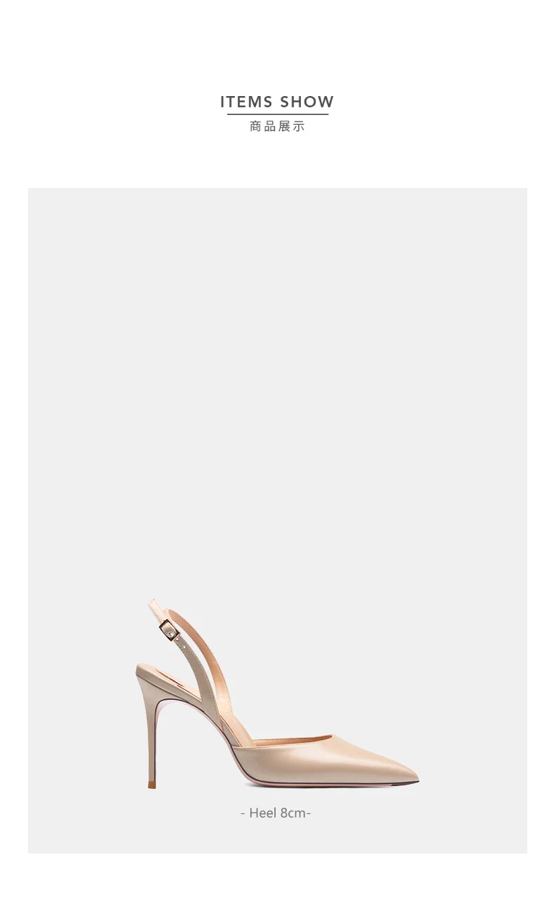 Women heels shoes summer 2025 New Concise Heels sandals With Buckle Female Pointed Toe Real Leather Ladies Prom Shoes Women