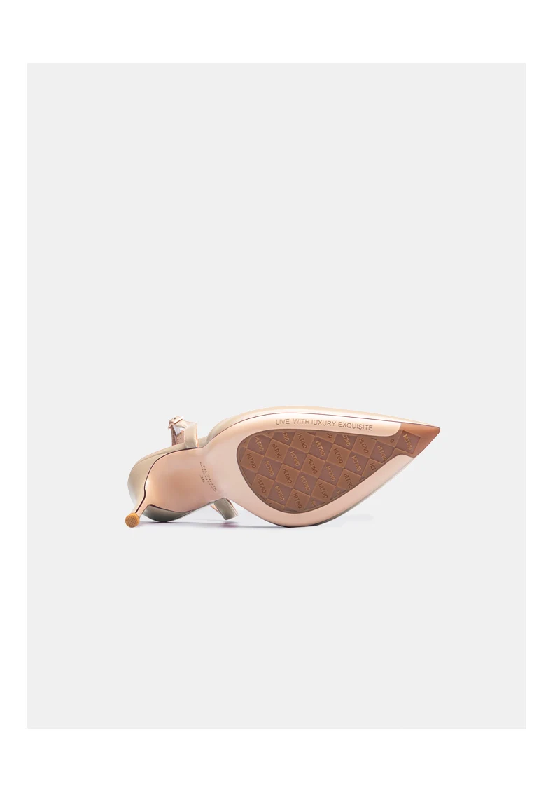 Women heels shoes summer 2025 New Concise Heels sandals With Buckle Female Pointed Toe Real Leather Ladies Prom Shoes Women