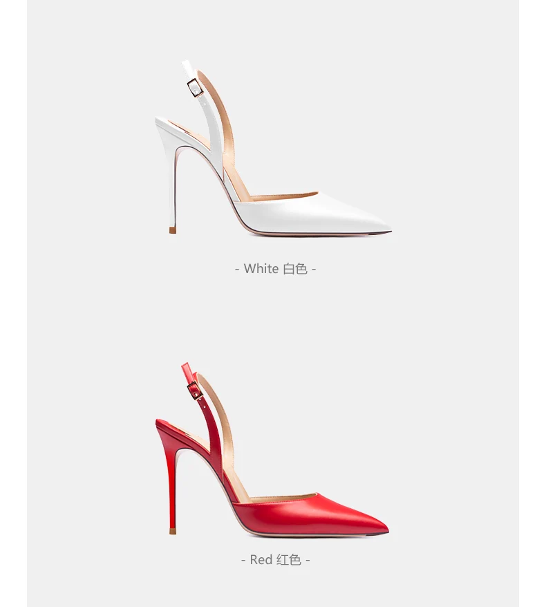 Women heels shoes summer 2025 New Concise Heels sandals With Buckle Female Pointed Toe Real Leather Ladies Prom Shoes Women