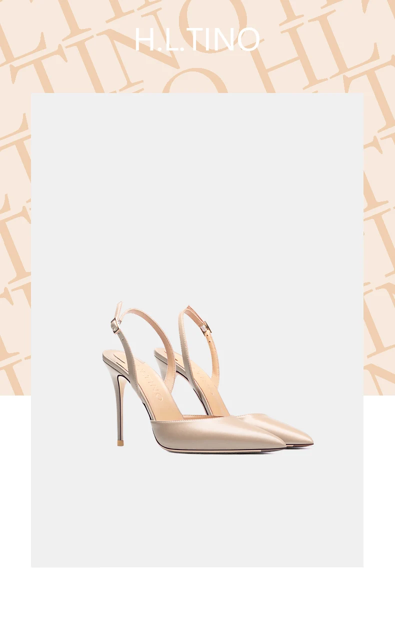 Women heels shoes summer 2025 New Concise Heels sandals With Buckle Female Pointed Toe Real Leather Ladies Prom Shoes Women