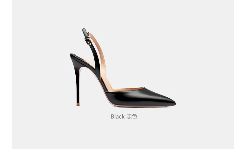 Women heels shoes summer 2025 New Concise Heels sandals With Buckle Female Pointed Toe Real Leather Ladies Prom Shoes Women
