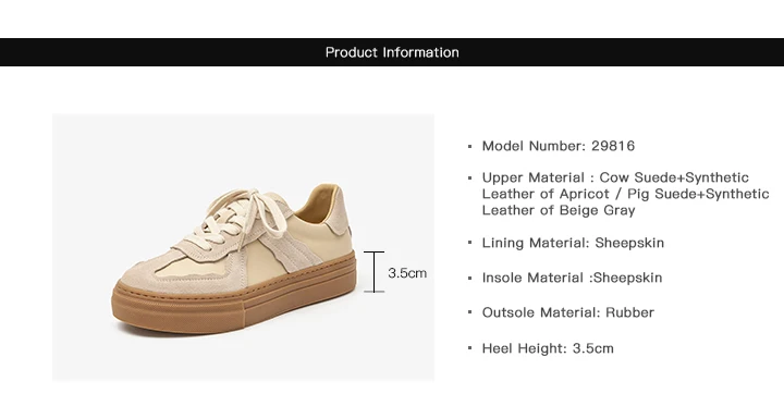 BeauToday Casual Sneakers Women Genuine Leather Patchwork Lace-Up Versatile 2023 Autumn Board Shoes Ladies Flats Handmade A29816
