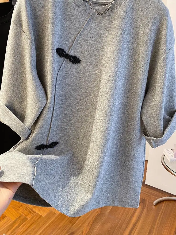 2024 Summer RoundNeck T Shirt Women New Chinese Style Short Sleeve T-shirt Fashion Loose Tops Casual Fashion Versatile T-shirt