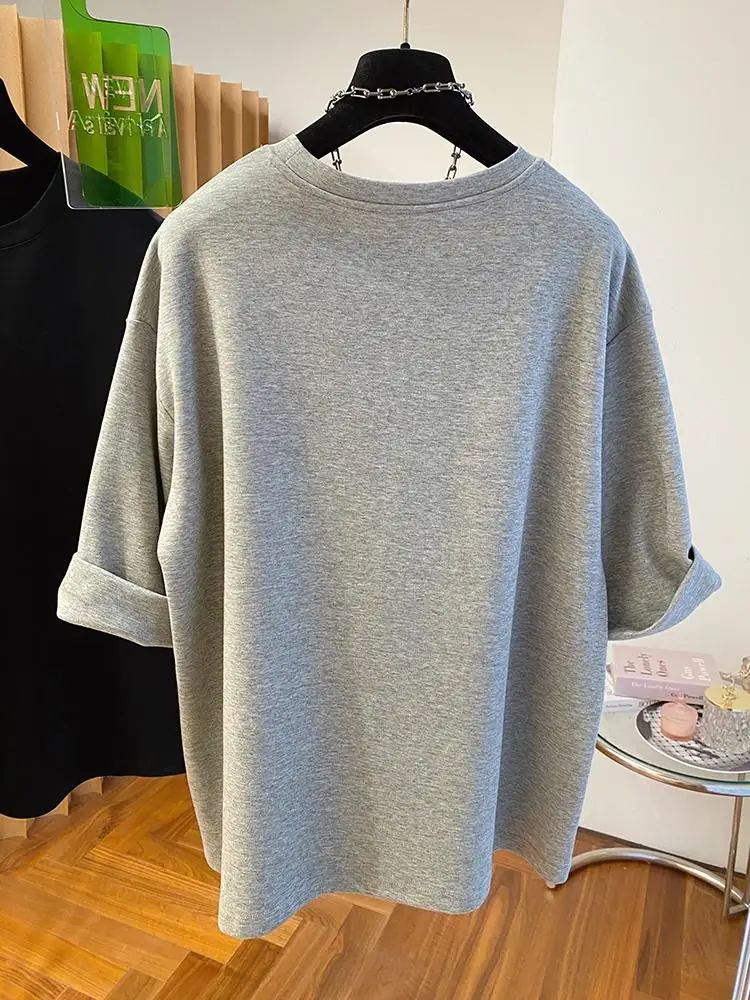 2024 Summer RoundNeck T Shirt Women New Chinese Style Short Sleeve T-shirt Fashion Loose Tops Casual Fashion Versatile T-shirt