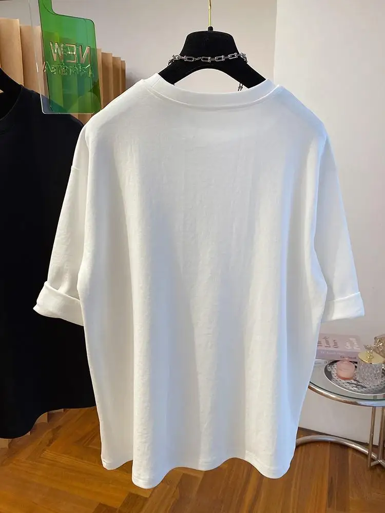2024 Summer RoundNeck T Shirt Women New Chinese Style Short Sleeve T-shirt Fashion Loose Tops Casual Fashion Versatile T-shirt