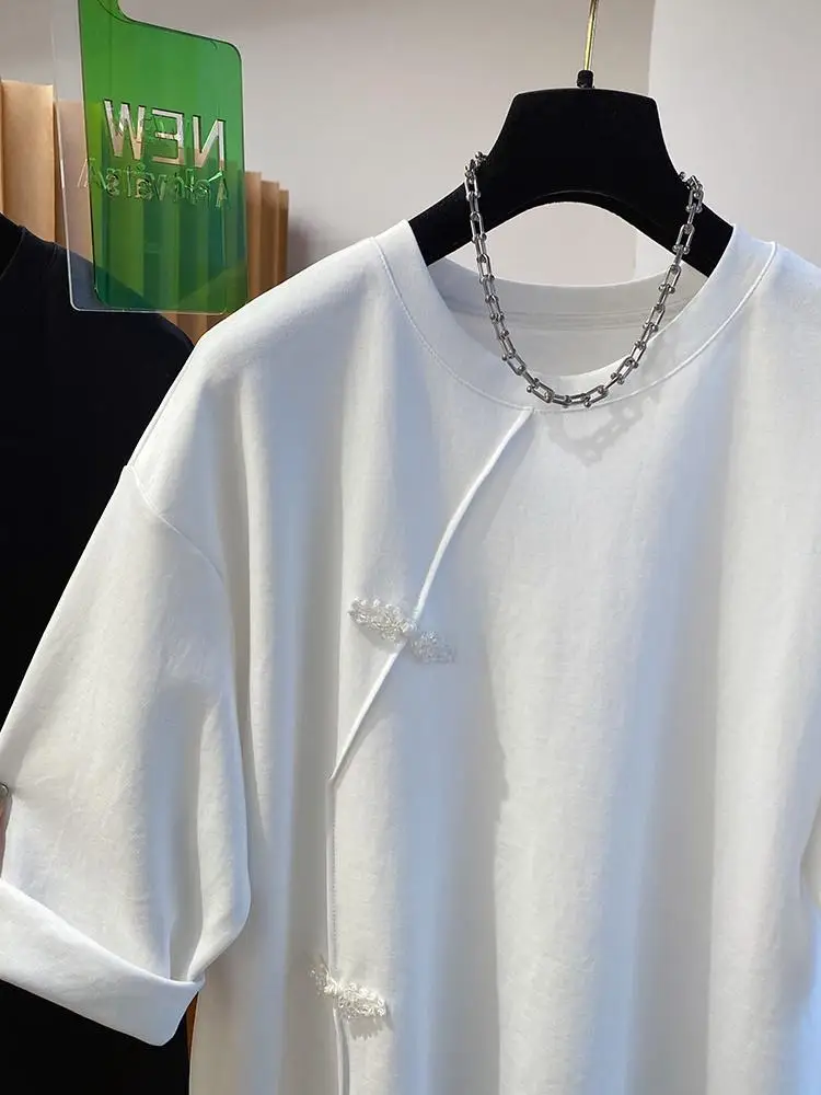 2024 Summer RoundNeck T Shirt Women New Chinese Style Short Sleeve T-shirt Fashion Loose Tops Casual Fashion Versatile T-shirt