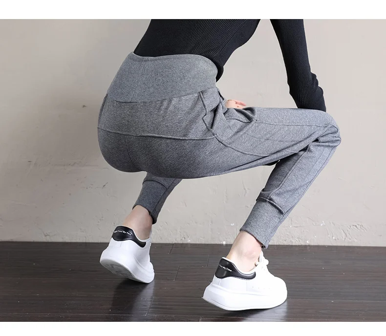 PELEDRESS Joggers Women Thick Warm Winter Sweatpants High Waist Velvet Fleece Female Trousers Sport Casual Pants Suits Loose New