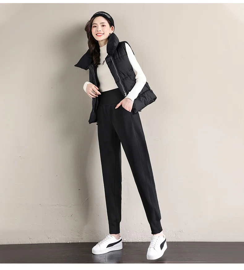 PELEDRESS Joggers Women Thick Warm Winter Sweatpants High Waist Velvet Fleece Female Trousers Sport Casual Pants Suits Loose New