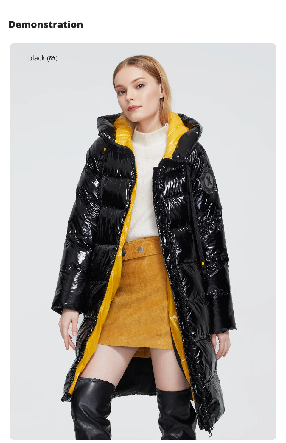 Astrid 2023 New Winter parka Women's coat women Jacket long warm Bright fabric fashion hooded large sizes female clothing 8675