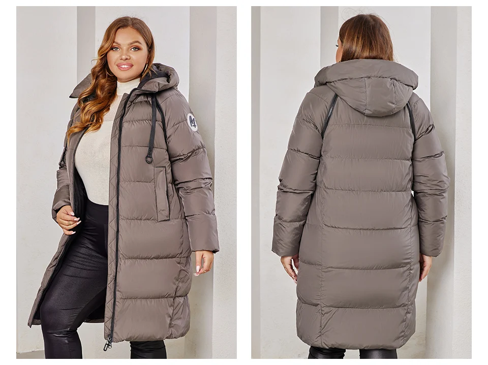 Astrid 2023 New Winter parka Women's coat women Jacket long warm Bright fabric fashion hooded large sizes female clothing 8675