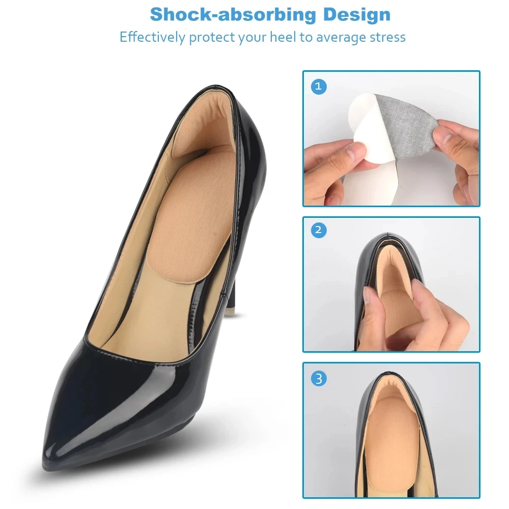 Half Insoles for Women Shoes Back Stickers High Heels Liner Insert Heel Pain Relief Protector Cushion Pads for Shoe Size Reducer