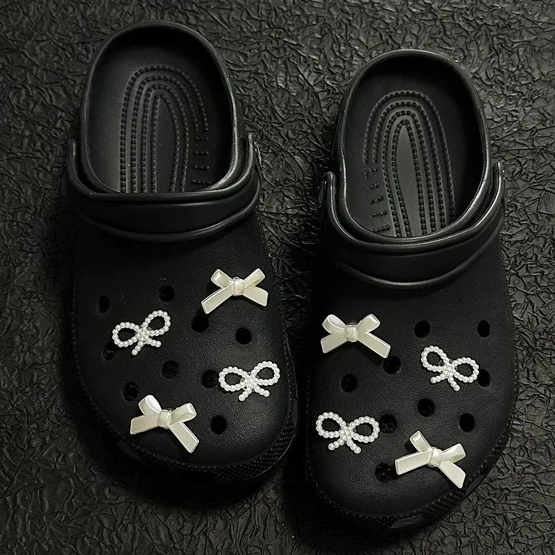 Hot sales DIY Stylish Bow Shoe Charms for Clogs Slides Sandals Garden Shoes Decorations Charm Set Accessories Kids Gifts