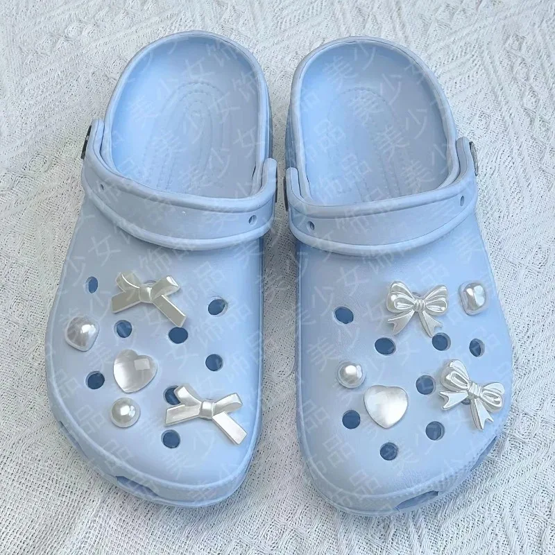 Hot sales DIY Stylish Bow Shoe Charms for Clogs Slides Sandals Garden Shoes Decorations Charm Set Accessories Kids Gifts