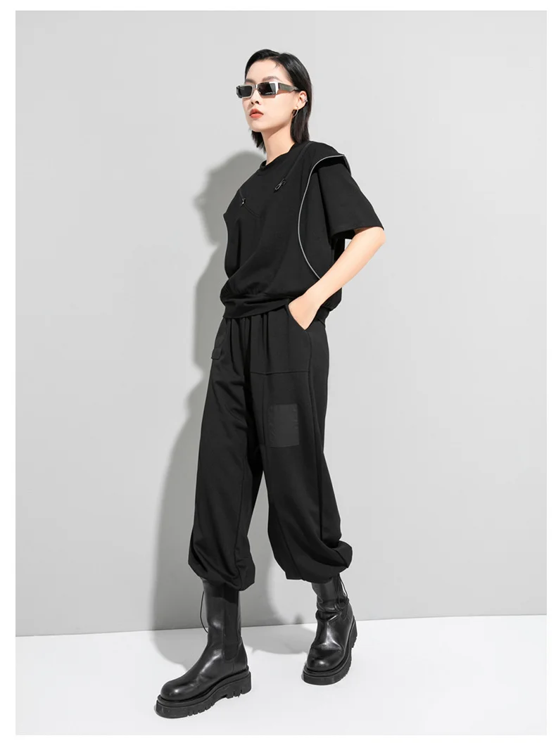 Amax luluE European 2025 Fashion Streetwear Women Sexy Off Shoulder Black Tees Casual Short Sleeve Tshirts Female Oversized Tops