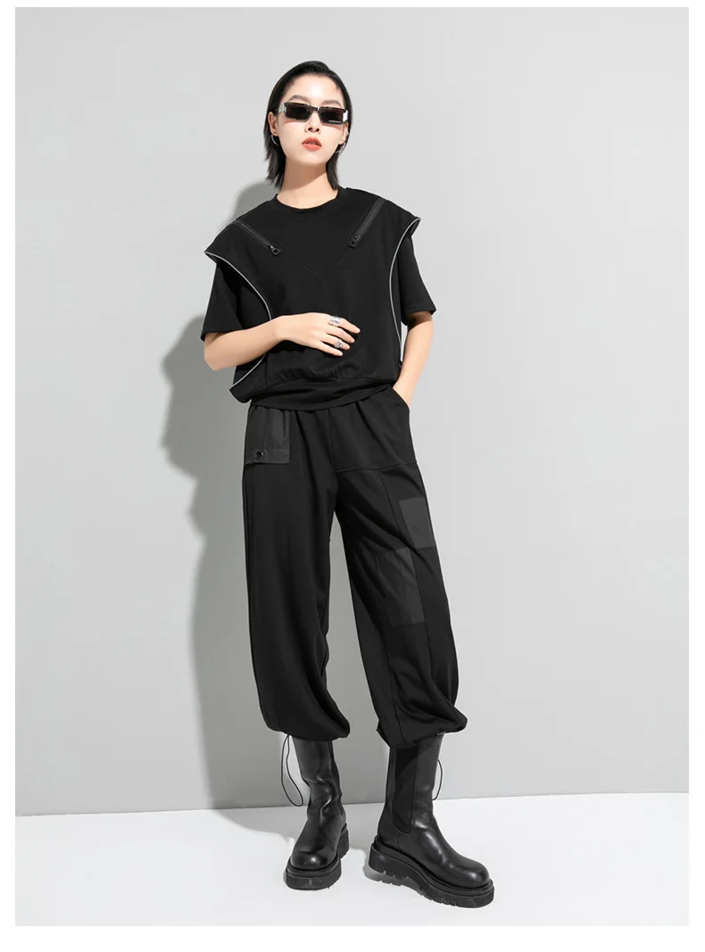 Amax luluE European 2025 Fashion Streetwear Women Sexy Off Shoulder Black Tees Casual Short Sleeve Tshirts Female Oversized Tops